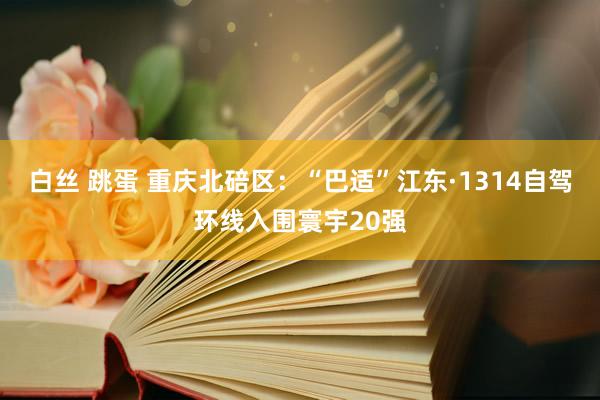 白丝 跳蛋 重庆北碚区：“巴适”江东·1314自驾环线入围寰宇20强