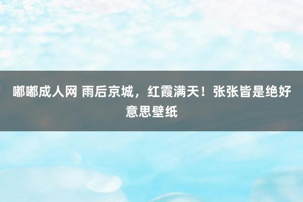 嘟嘟成人网 雨后京城，红霞满天！张张皆是绝好意思壁纸