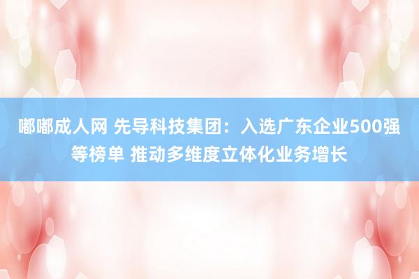 嘟嘟成人网 先导科技集团：入选广东企业500强等榜单 推动多维度立体化业务增长