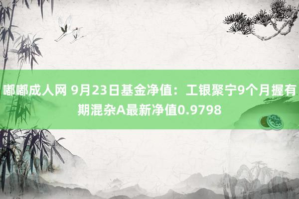 嘟嘟成人网 9月23日基金净值：工银聚宁9个月握有期混杂A最新净值0.9798