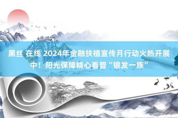 黑丝 在线 2024年金融扶植宣传月行动火热开展中！阳光保障精心看管“银发一族”