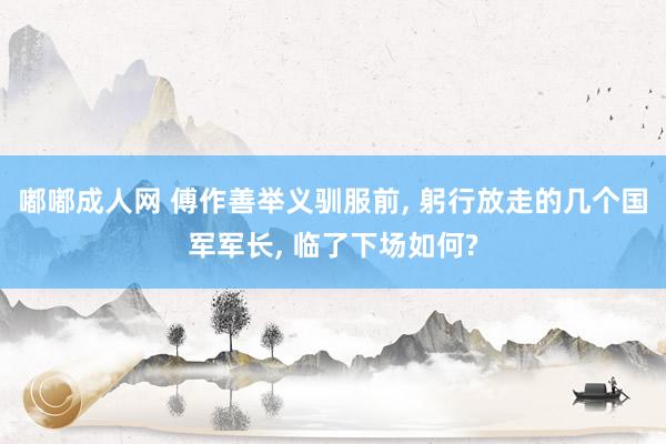 嘟嘟成人网 傅作善举义驯服前， 躬行放走的几个国军军长， 临了下场如何?