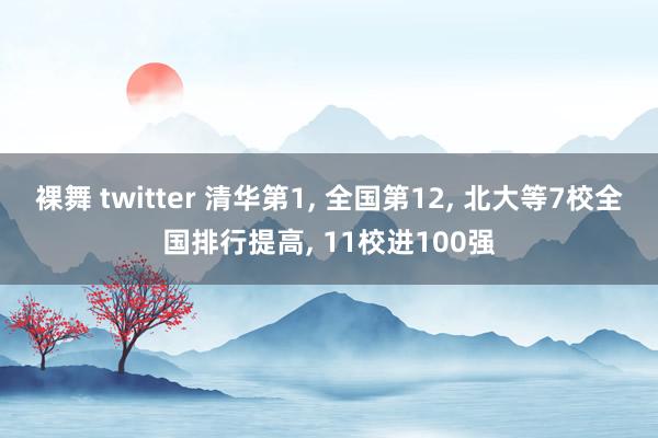 裸舞 twitter 清华第1， 全国第12， 北大等7校全国排行提高， 11校进100强