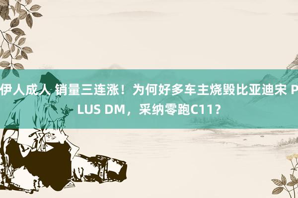 伊人成人 销量三连涨！为何好多车主烧毁比亚迪宋 PLUS DM，采纳零跑C11？