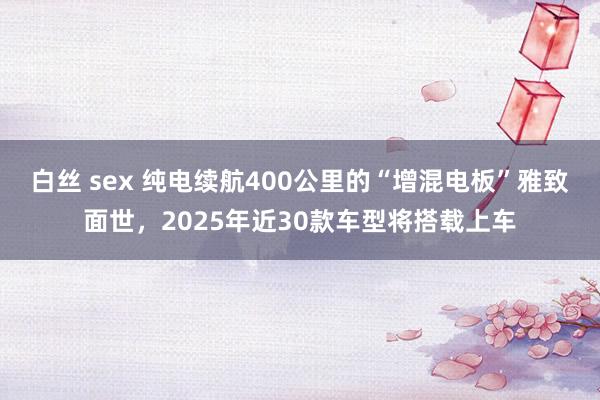 白丝 sex 纯电续航400公里的“增混电板”雅致面世，2025年近30款车型将搭载上车