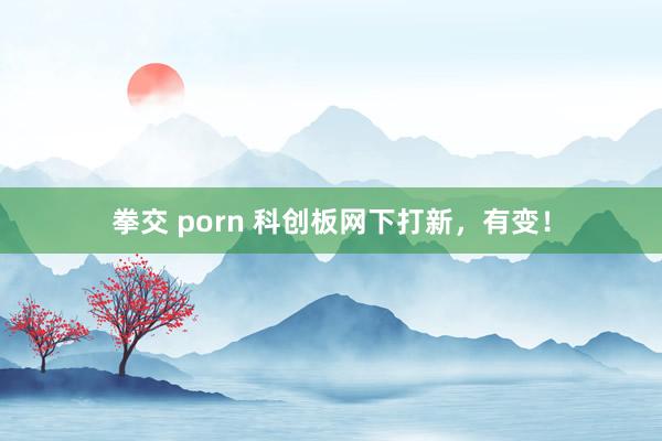 拳交 porn 科创板网下打新，有变！