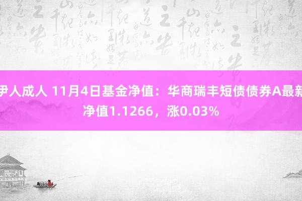 伊人成人 11月4日基金净值：华商瑞丰短债债券A最新净值1.1266，涨0.03%