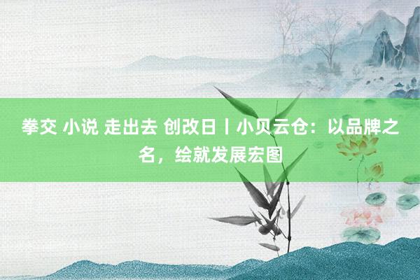 拳交 小说 走出去 创改日丨小贝云仓：以品牌之名，绘就发展宏图