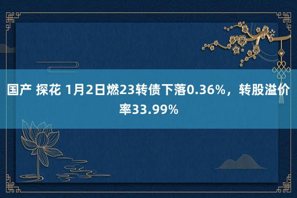 国产 探花 1月2日燃23转债下落0.36%，转股溢价率33.99%