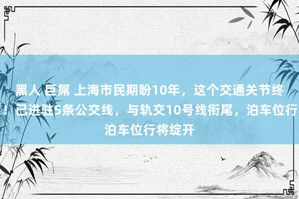 黑人 巨屌 上海市民期盼10年，这个交通关节终于来了！已进驻5条公交线，与轨交10号线衔尾，泊车位行将绽开